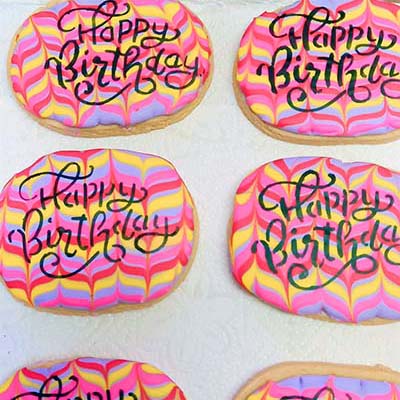 colourful birthday cookies